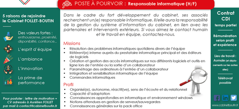 Administrateur système et réseau (H/F)