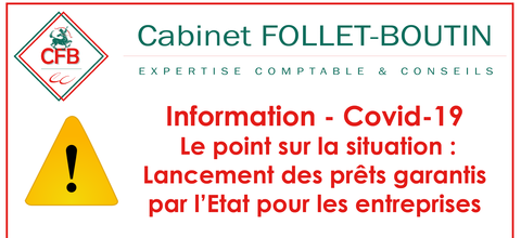 Information coronavirus - 24/03/2020 - Lancement des prêts garantis par l'Etat
